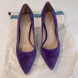 Tory Burch Purple Suede Pumps